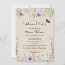 Viering van het leven Wildflower & Vlinder