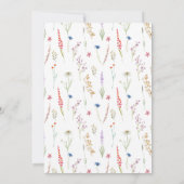 Viering van het leven Wildflower & Vlinder Kaart (Achterkant)