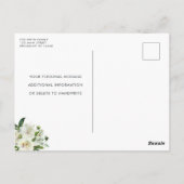 Viering van het leven Witte Bloemen Begrafenis Mem Briefkaart (Achterkant)