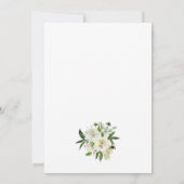 Viering van het leven Witte Bloemen Begrafenis Mem Kaart (Achterkant)