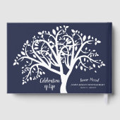 Viering van het leven Witte Boom gepersonaliseerd Gastenboek (Achterkant)