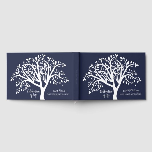 Viering van het leven Witte Boom gepersonaliseerd Gastenboek (Volledig)