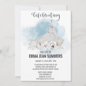 Viering van het leven witte duif aquarel kaart (Voorkant)