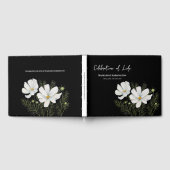Viering van het leven Witte Kosmos Bloemen Schilde Gastenboek (Volledig)
