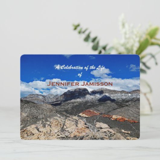 Viering van het leven, woestijnlandschap kaart (Staand voorkant)