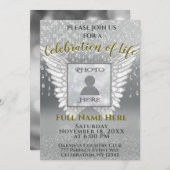 Viering van het leven - Zilver en Gold Voeg foto t Kaart (Voorkant / Achterkant)