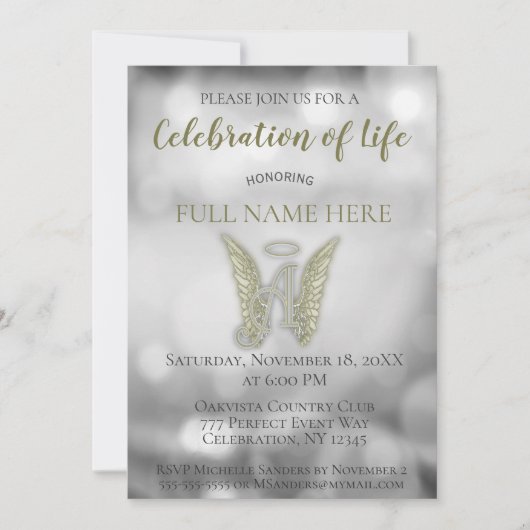 Viering van het leven - Zilver en goud Kaart (Voorkant)