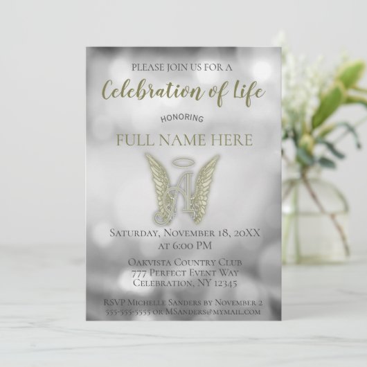 Viering van het leven - Zilver en goud Kaart (Staand voorkant)