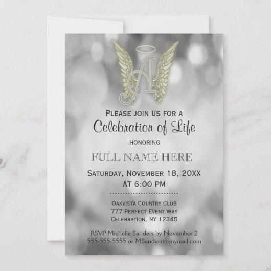 Viering van het leven - Zilver Kaart (Achterkant)