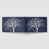 Viering van het leven Zilveren Boom gepersonalisee Gastenboek (Volledig)