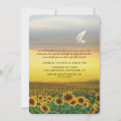 Viering van het leven | Zonnebloem begrafenis foto Kaart (Achterkant)