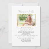 Viering van het leven Zonnebloemen Begrafenisfoto' Kaart (Achterkant)