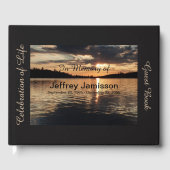 Viering van het leven, Zonsondergang bij het meer, Gastenboek (Voorkant)