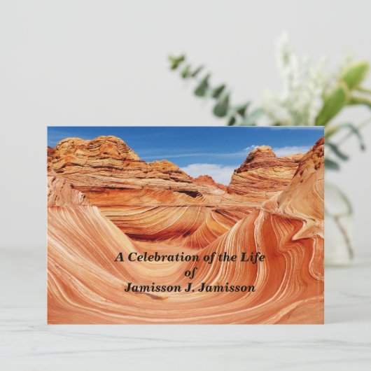 Viering van het leven Zuidwest The Wave Arizona Kaart (Staand voorkant)