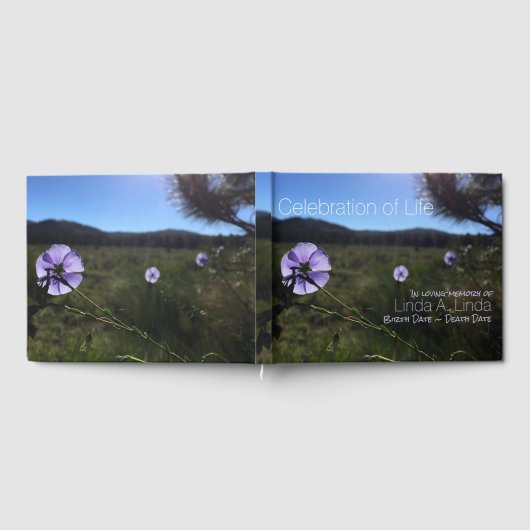 Viering van het levensgedenkteken Floral Foto Aang Gastenboek (Volledig)