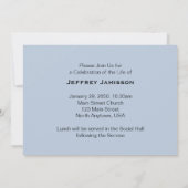 Viering van het levenslange najaar van de waterval kaart (Achterkant)