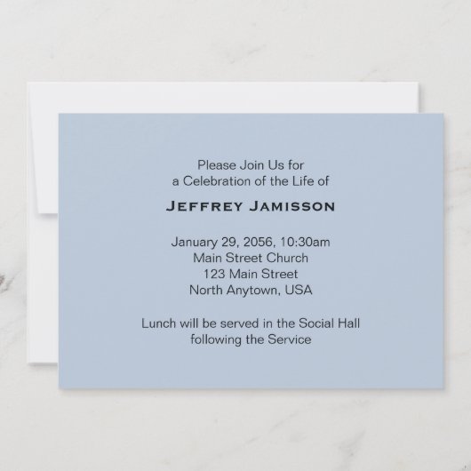 Viering van het levenslange najaar van de waterval kaart (Achterkant)