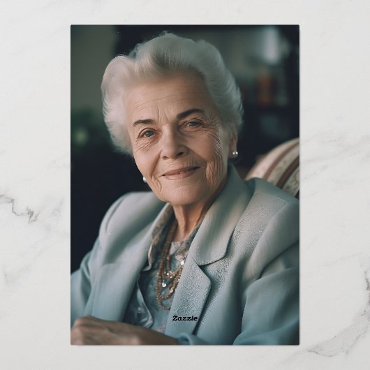 Viering van het levensmoderne Abstracte begrafenis Folie Uitnodiging (Achterkant)