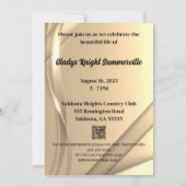 Viering van het Levensmonument | Golden Glow QR-co Kaart (Achterkant)