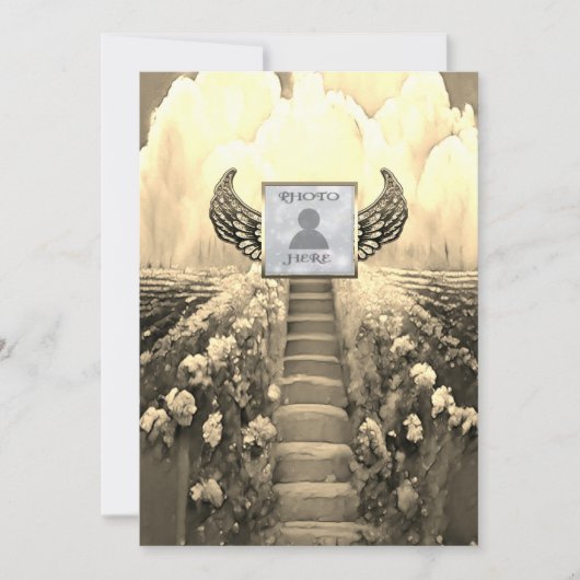 Viering van het levensonderhoud - gouduitnodiging kaart (Voorkant)