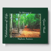 Viering van het levenspad door Aspens, naam, bomen Gastenboek (Voorkant)