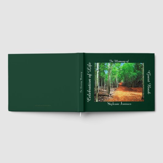 Viering van het levenspad door Aspens, naam, bomen Gastenboek (Volledig)