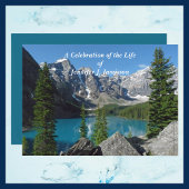 Viering van het Life Announcement Mountains Lake Kaart