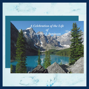 Viering van het Life Announcement Mountains Lake Kaart