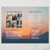Viering van het Life Beach Funeral Service Program Flyer (Achterkant)
