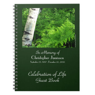 Viering van het Life Guest Book, Aspen and Ferns Notitieboek