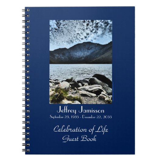 Viering van het Life Guest Book, Lake and Sky Notitieboek (Voorkant)