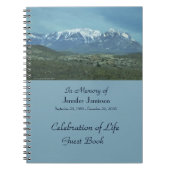 Viering van het Life Guest Book, Snowy Mountains Notitieboek (Voorkant)