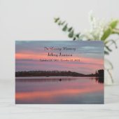 Viering van het "Life Invitation Sunset Fisherman" Kaart (Staand voorkant)