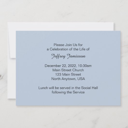 Viering van het "Life Invitation Sunset Fisherman" Kaart (Achterkant)