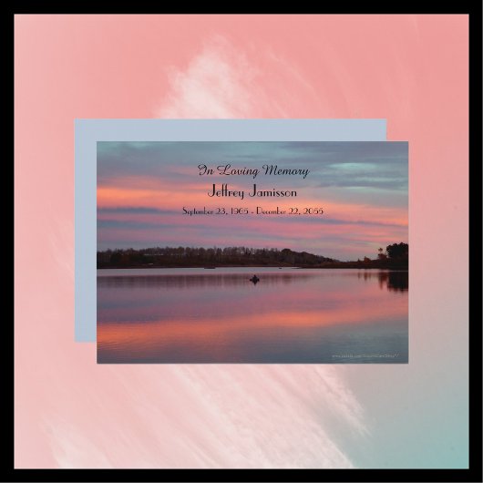 Viering van het "Life Invitation Sunset Fisherman" Kaart