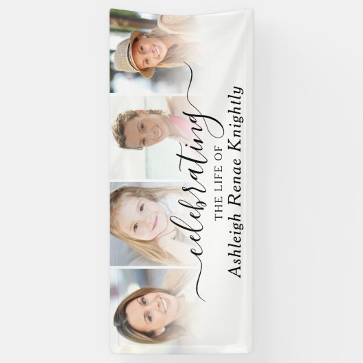 Viering van het Life Memorial 4 Fotoscript Spandoek (Verticaal)