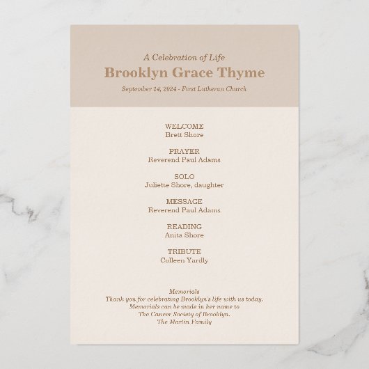 Viering van het Life-programma Echte Folie - Hoofd Folie Uitnodiging (Achterkant)