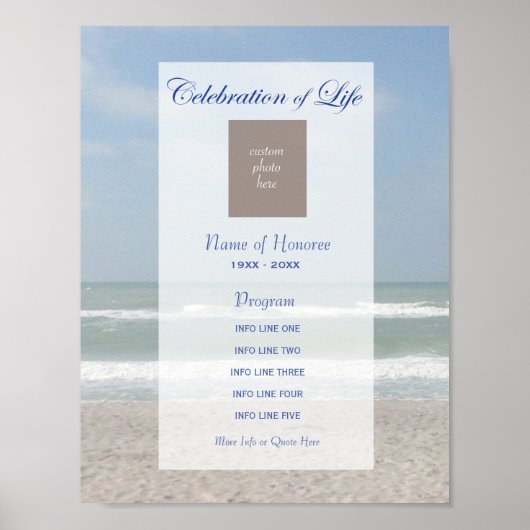 Viering van het Life Programme Beach en foto Poster (Voorkant)