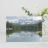 Viering van het Life Reflection Mountain Lake Kaart (Staand voorkant)