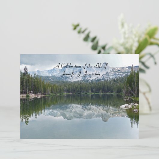 Viering van het Life Reflection Mountain Lake Kaart (Staand voorkant)