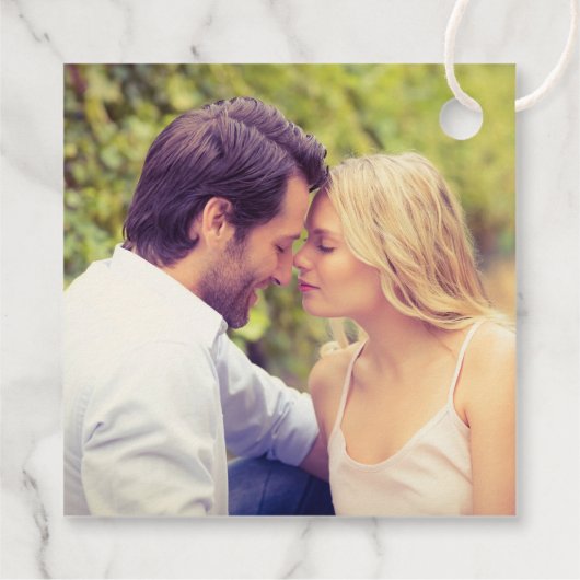 Viering van het Love Black Wedding Monogram Bedankjes Labels (Achterkant)