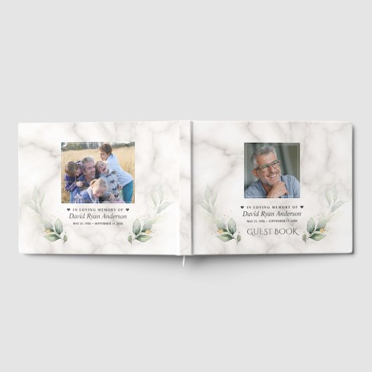 Viering van het Man van het Leven Foto Funeral Mem Gastenboek (Volledig)