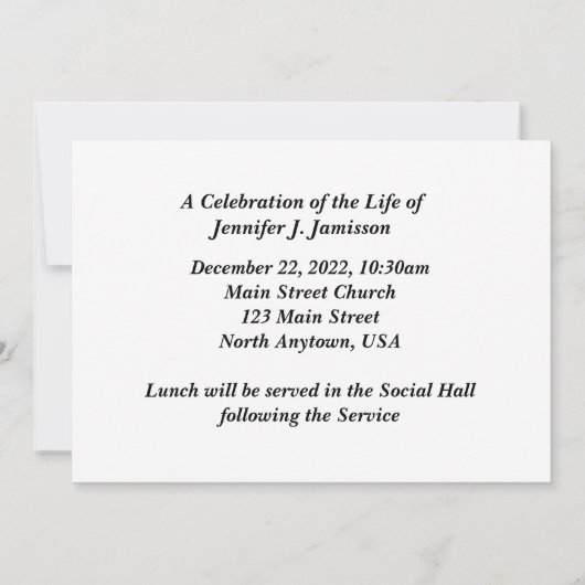 Viering van het meer van het meer van de herdenkin kaart (Achterkant)