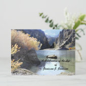 Viering van het mooie terrein van de uitnodigende kaart (Staand voorkant)