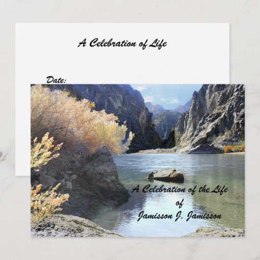 Viering van het mooie terrein van de uitnodigende kaart (Voorkant / Achterkant)