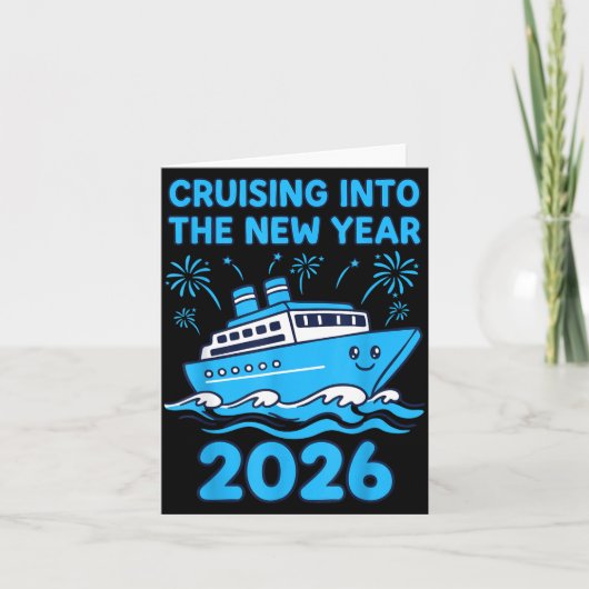 Viering van het nieuwe jaar 2026 cruisen kaart (Voorkant)