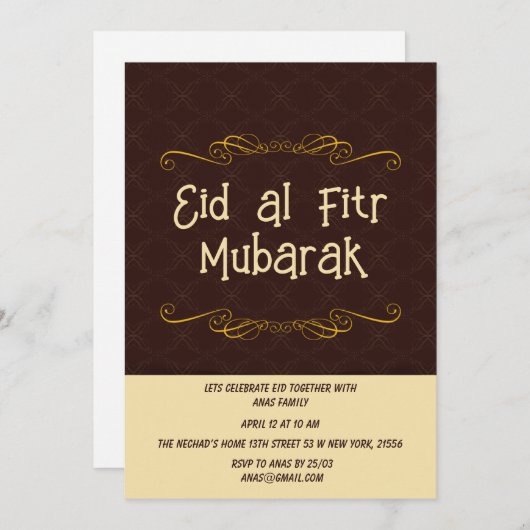 Viering van het offerfeest kaart (Voorkant / Achterkant)