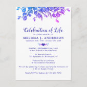 Viering van het Paarse eucalyptusbegrafenis in het Uitnodiging Briefkaart (Voorkant)