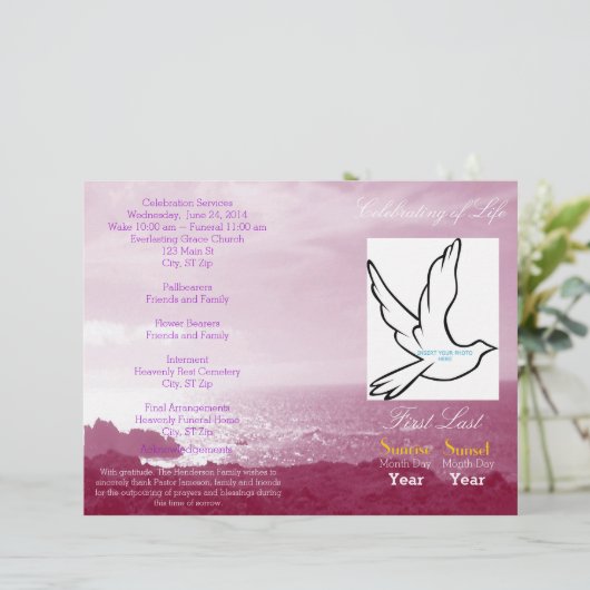 Viering van het programma voor begrafenissen van h (Staand voorkant)