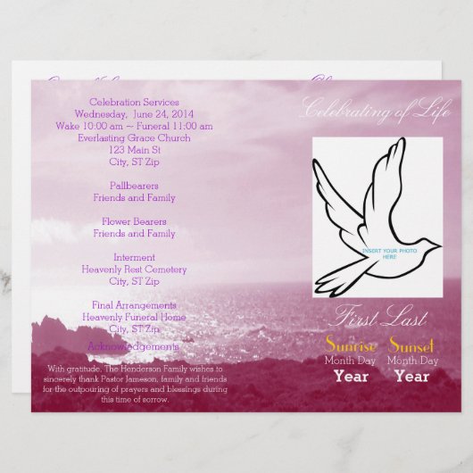 Viering van het programma voor begrafenissen van h (Voorkant / Achterkant)